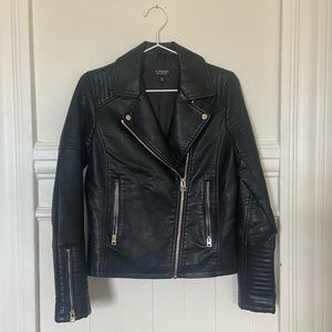 Topshop leather motorcycle jacket